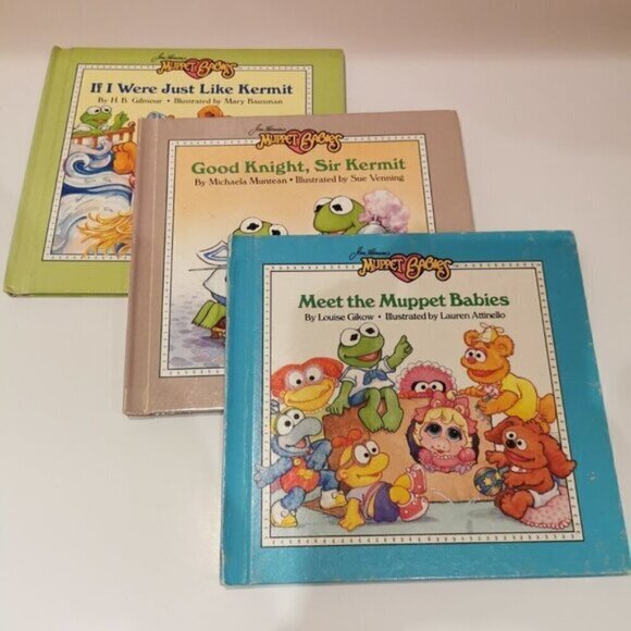 Muppet Babies Books Set of 3 Vintage Jim Henson Kids Stories Miss Piggy Kermit - Picture 2 of 9